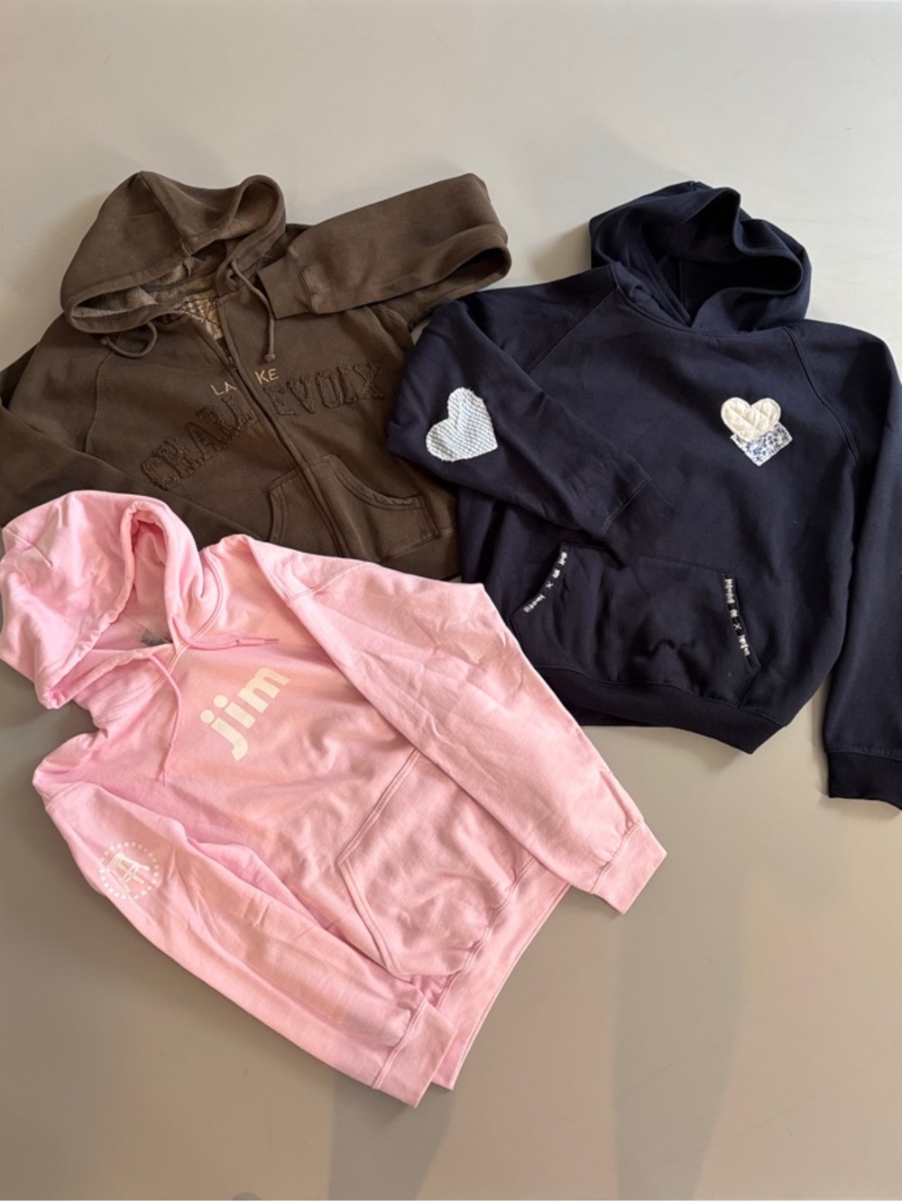 Hooded Sweatshirts Bundle of 3 for one great price!- Pink, Brown & Navy